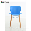 Modern Plastic Seat with Beech/Ash leg Chair